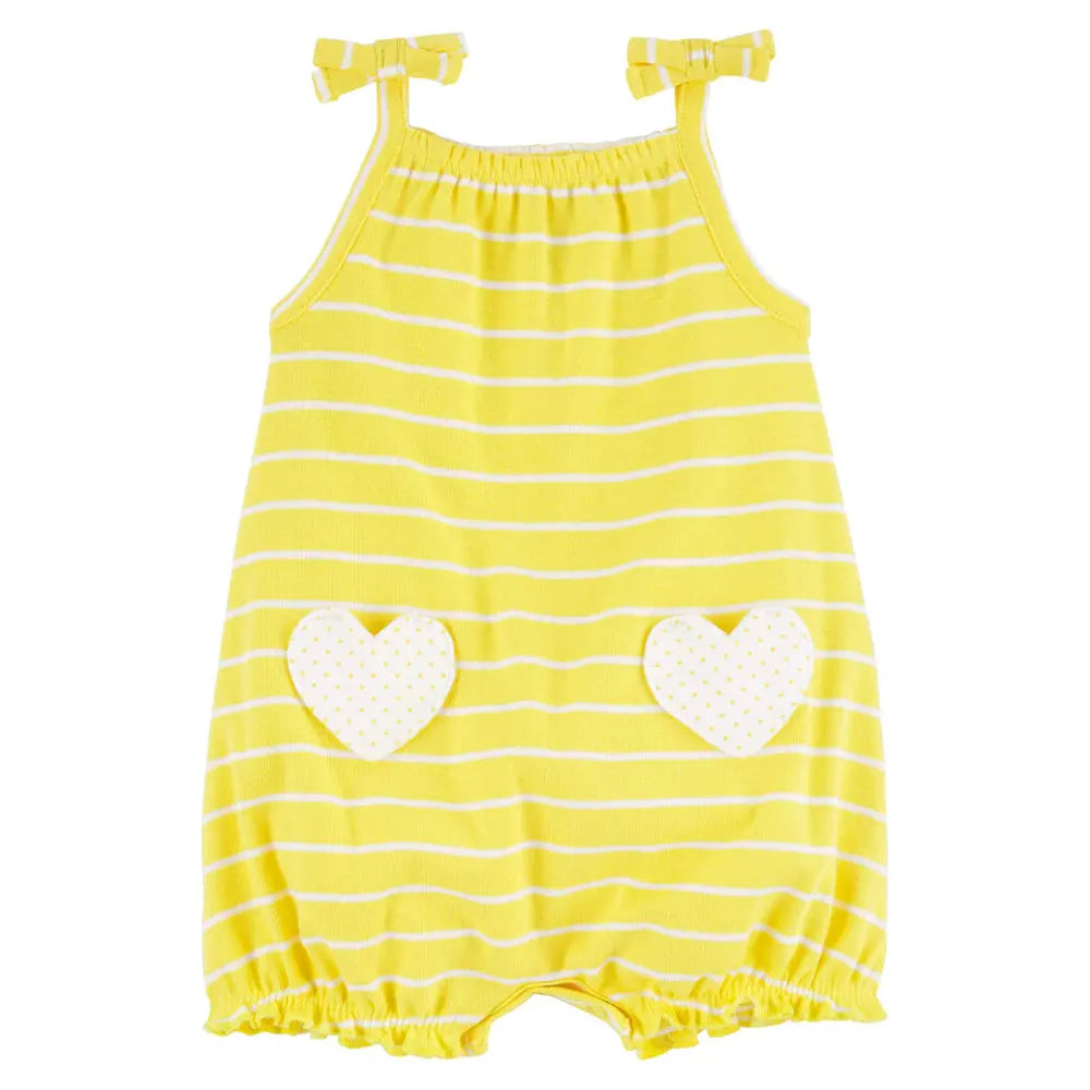Barboteuse en Coton Carter's - Cœur Jaune