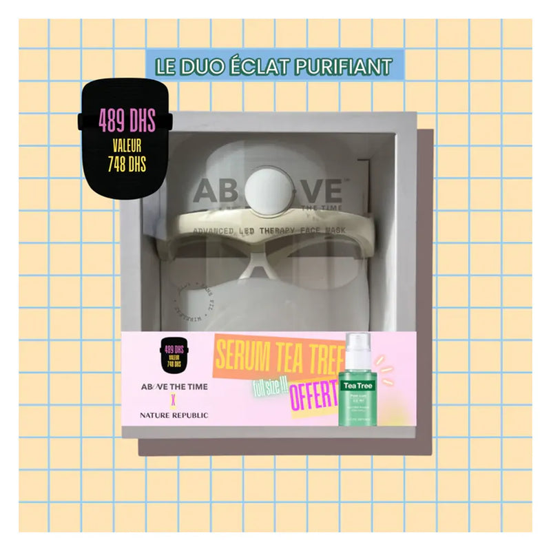 Facelab Mascarilla facial de terapia LED dúo con sérum de árbol de té