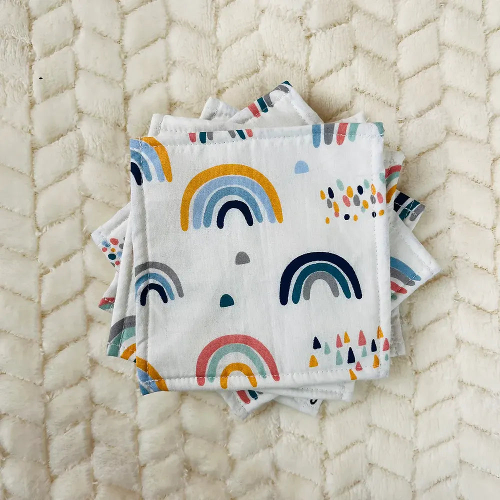 Babymat Lot de 6 Lingettes - Rainbow Bleu