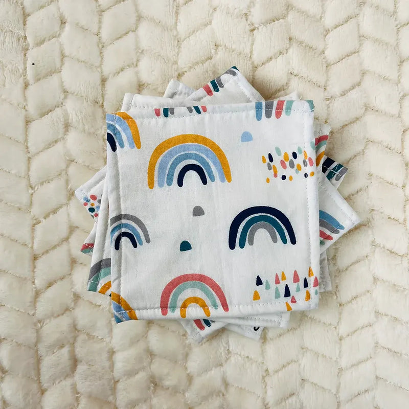 Babymat Lot de 6 Lingettes - Rainbow Bleu