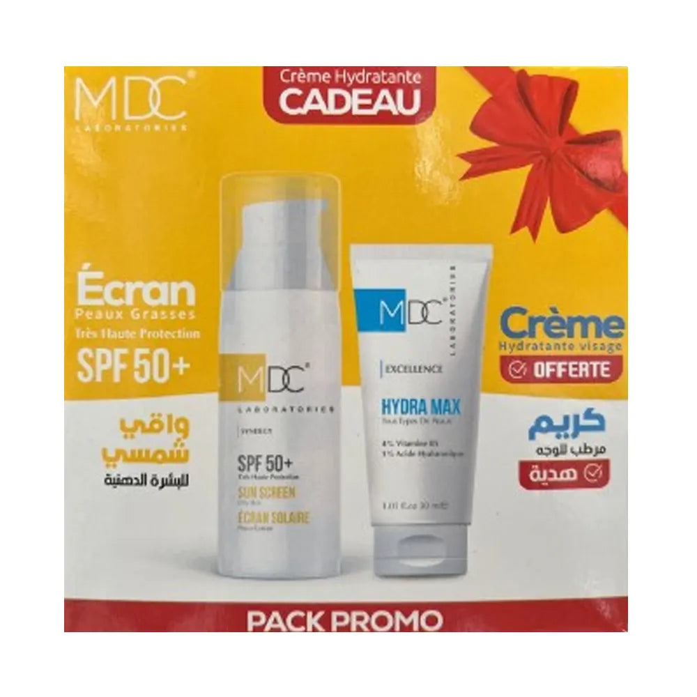 MDC Pack Promo Écran Solaire SPF 50+ + Crème Hydratante Offerte