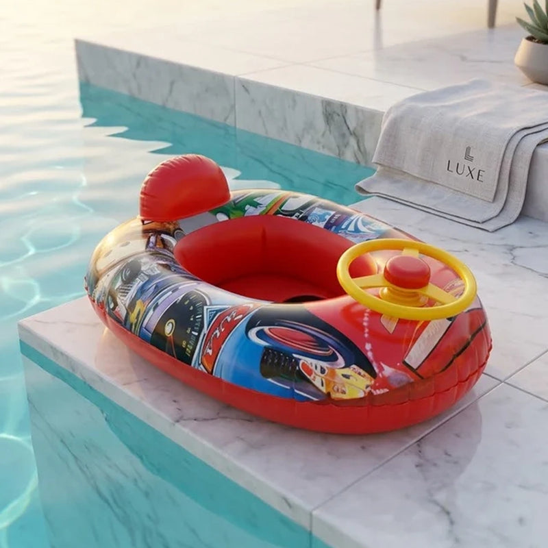 Bouée Siège avec Volant pour Bébé - Cars