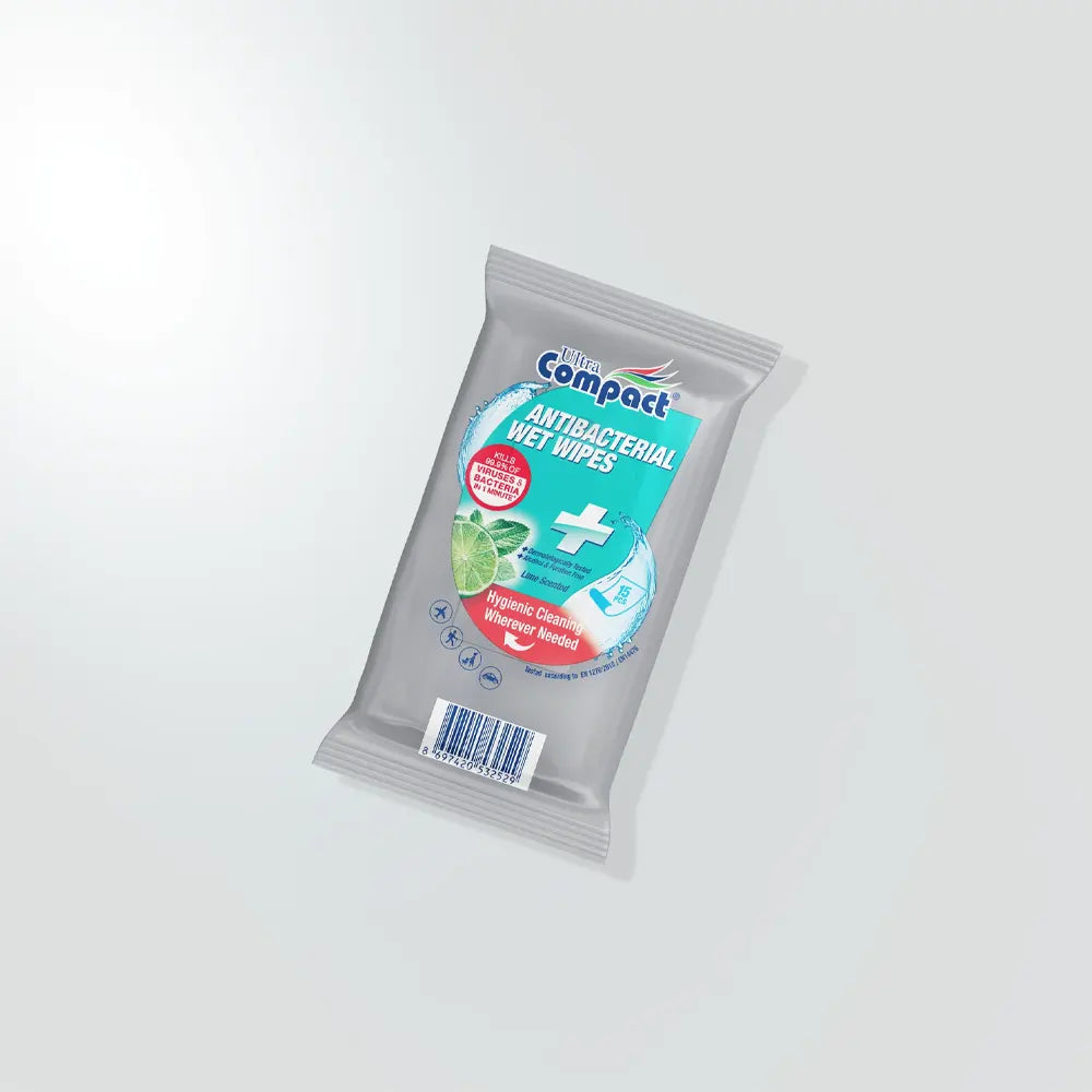 Ultra Compact Pack de 3 Toallitas Antibacterianas 15 Piezas