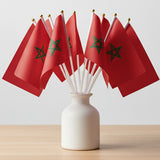 Pequeña Bandera de Marruecos de Tela – 20 × 30 cm