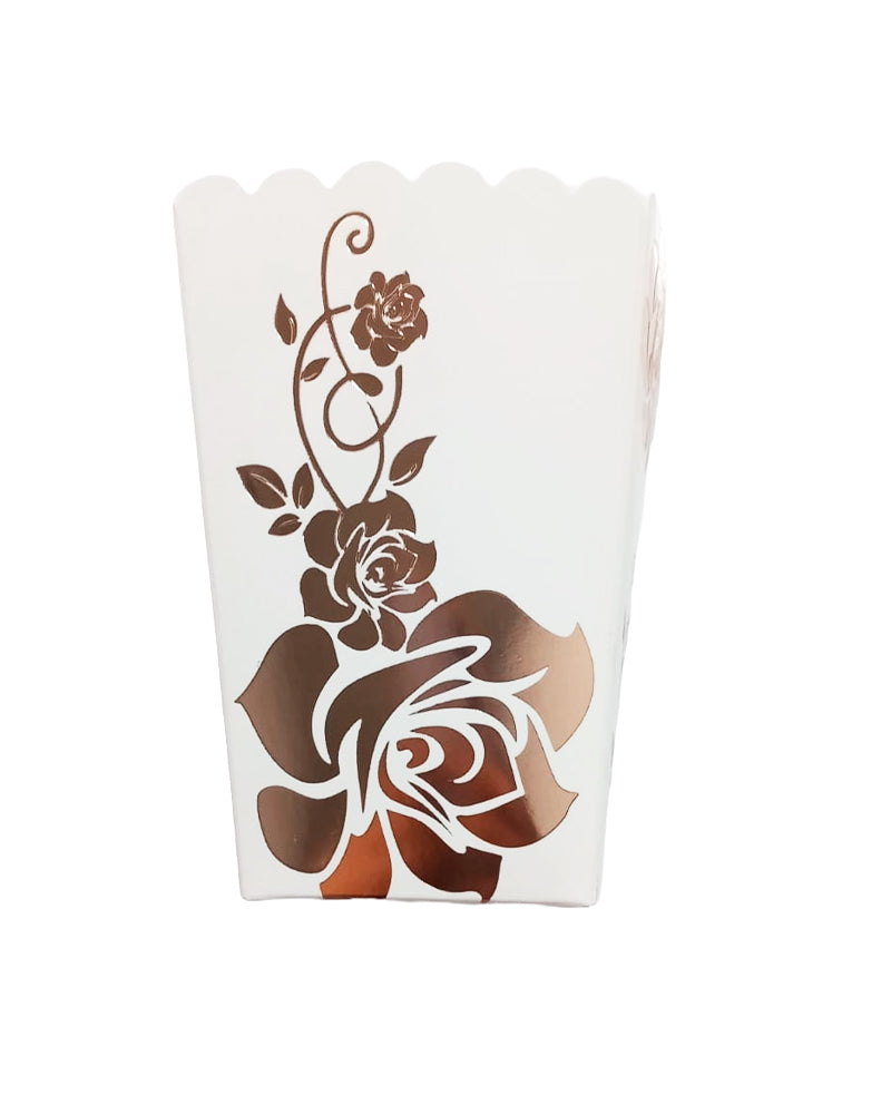 Boîtes à Popcorn Fleur x10 - Bronze
