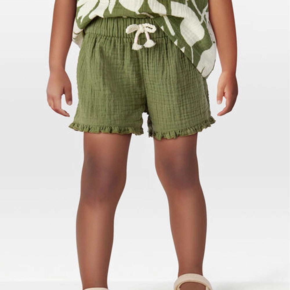 Short en Gaze à Volants Fille Carter's - Vert