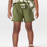 Short en Gaze à Volants Fille Carter's - Vert