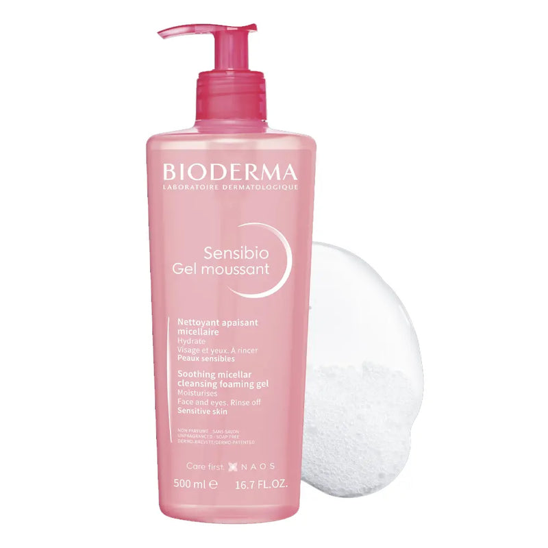 Bioderma Sensibio Gel Moussant Nettoyant Douceur 500ml