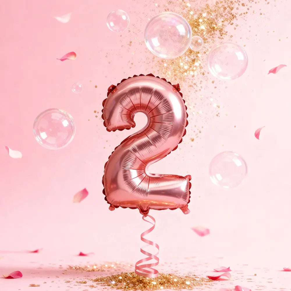 Ballon Chiffre 2 Rose Gold – 36cm