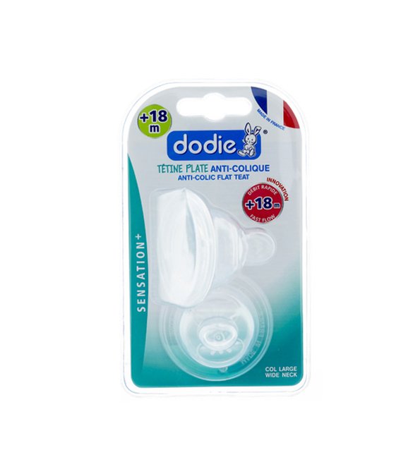 DODIE TETINE PLATE SENSATION+ ANTI COLIQUE D1 0-6M X2