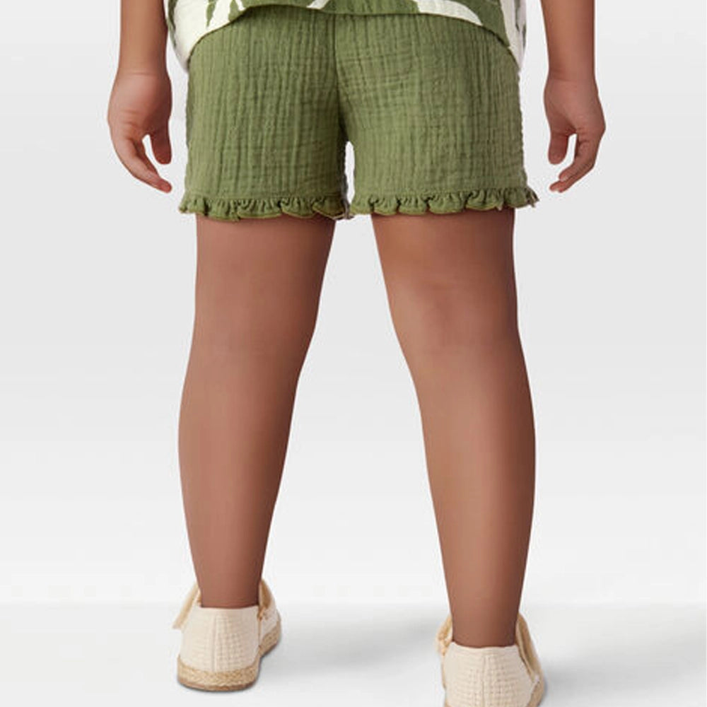 Short en Gaze à Volants Fille Carter's - Vert