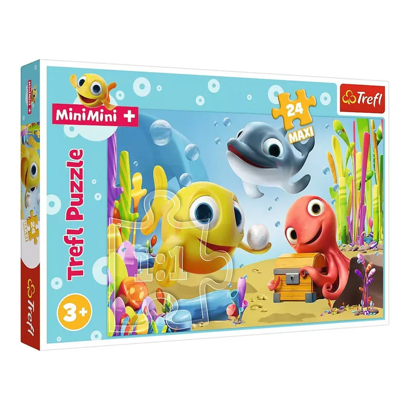 Trefl Puzzle Maxi MiniMini Poissons Joyeux 24 Pièces - 3A+