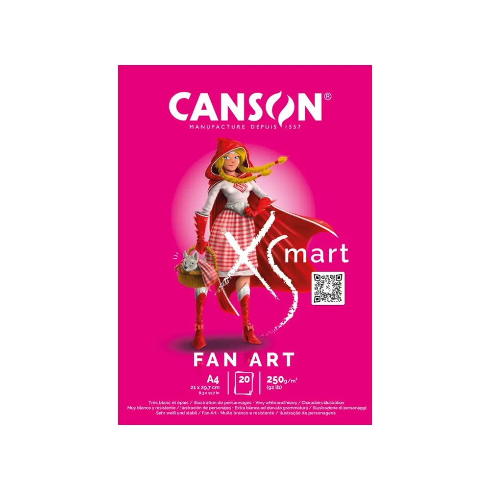 Canson Bloc XSmart Fan Art 20 Feuilles A4 – 250 g/m²