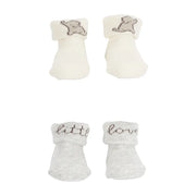 Lot de 2 Chaussons Carter's - Blanc & Gris