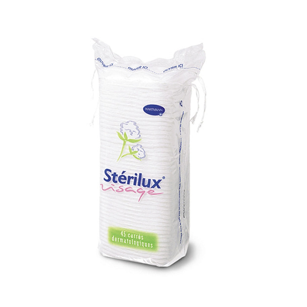 Hartmann Stérilux Visage Coton Carré - 45 Unités
