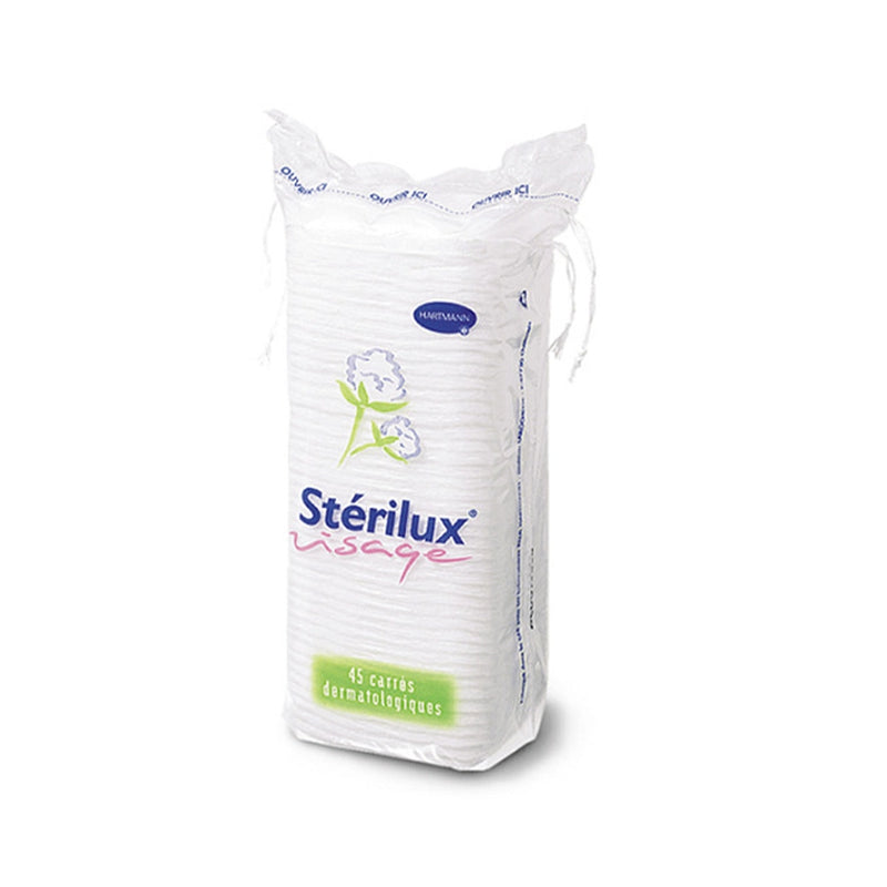 Hartmann Stérilux Visage Coton Carré - 45 Unités