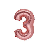 Rose Gold Number 3 Balloon – 36cm