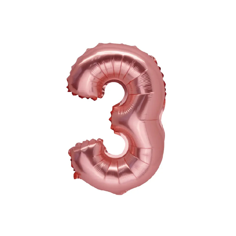 Ballon Chiffre 3 Rose Gold – 36cm