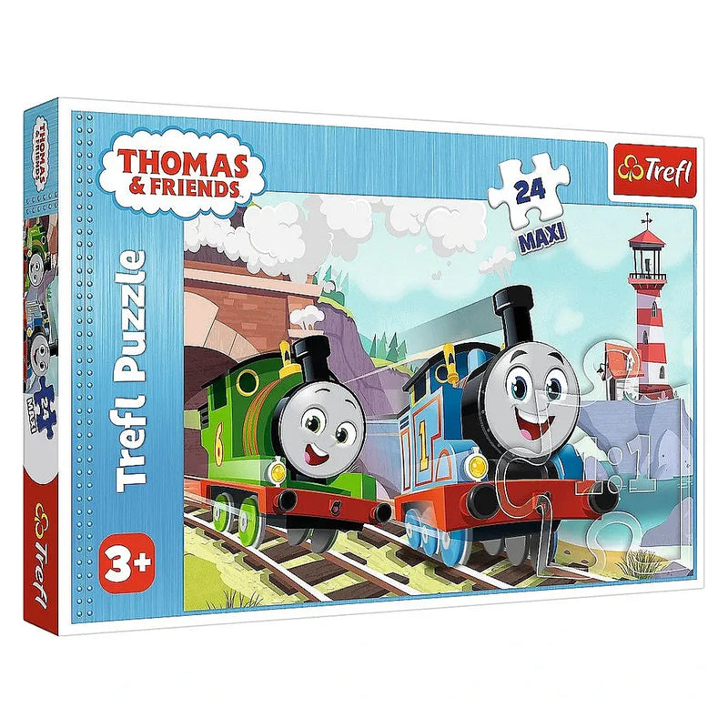 Trefl Puzzle Maxi Thomas & Percy sur les Pistes 24 Pièces - 3A+