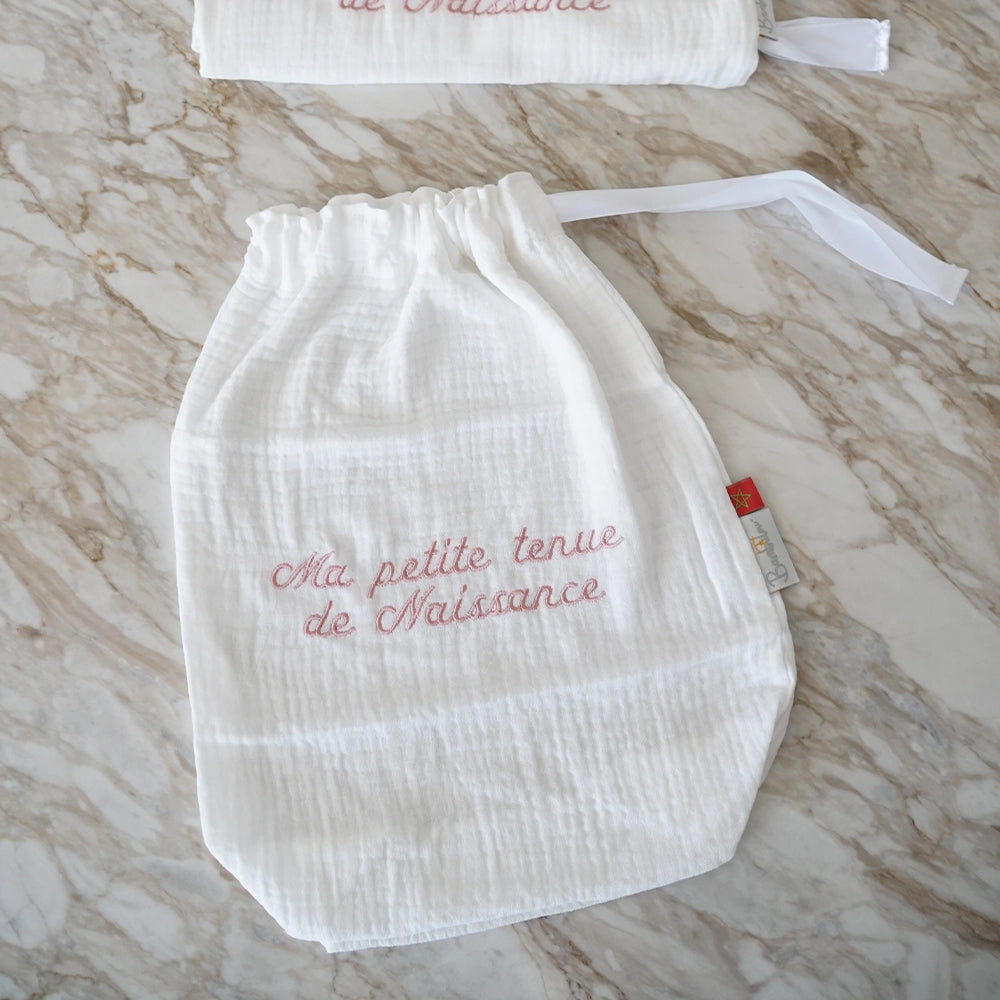 Bambidou Pochon / Tkimcha Ma Petite Tenue de Naissance - Rose