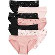 Lot de 7 culottes bikini étoiles fille - Coton stretch