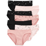 Lot de 7 culottes bikini étoiles fille - Coton stretch