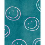 Grenouillère pyjama 2 pièces enfant en velours à motif smiley