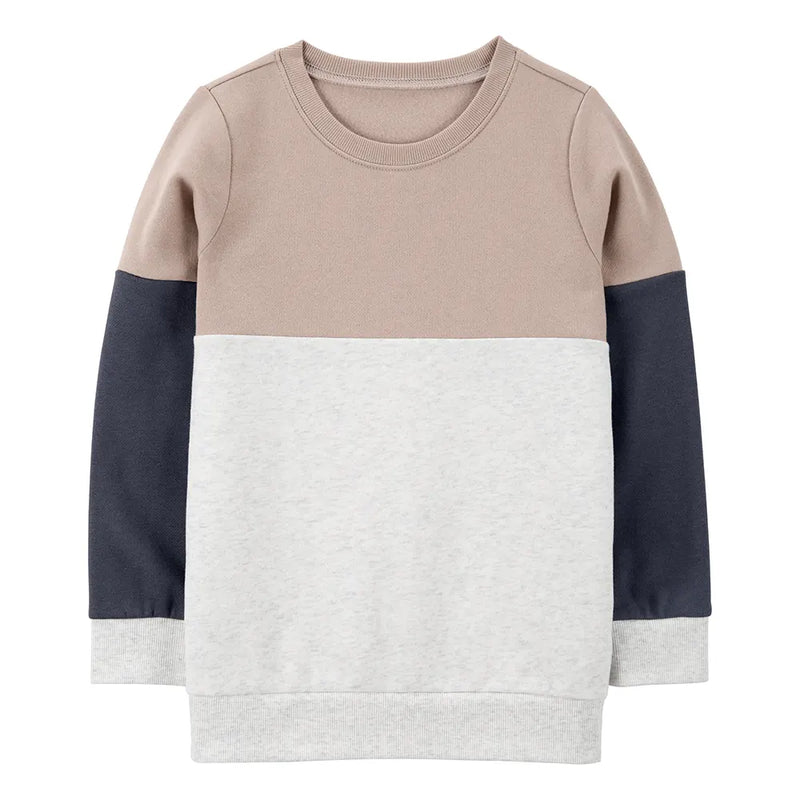 Sweat-shirt enfant color block en polaire