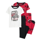 Pyjama 4 pièces camion garçon - 100% Coton
