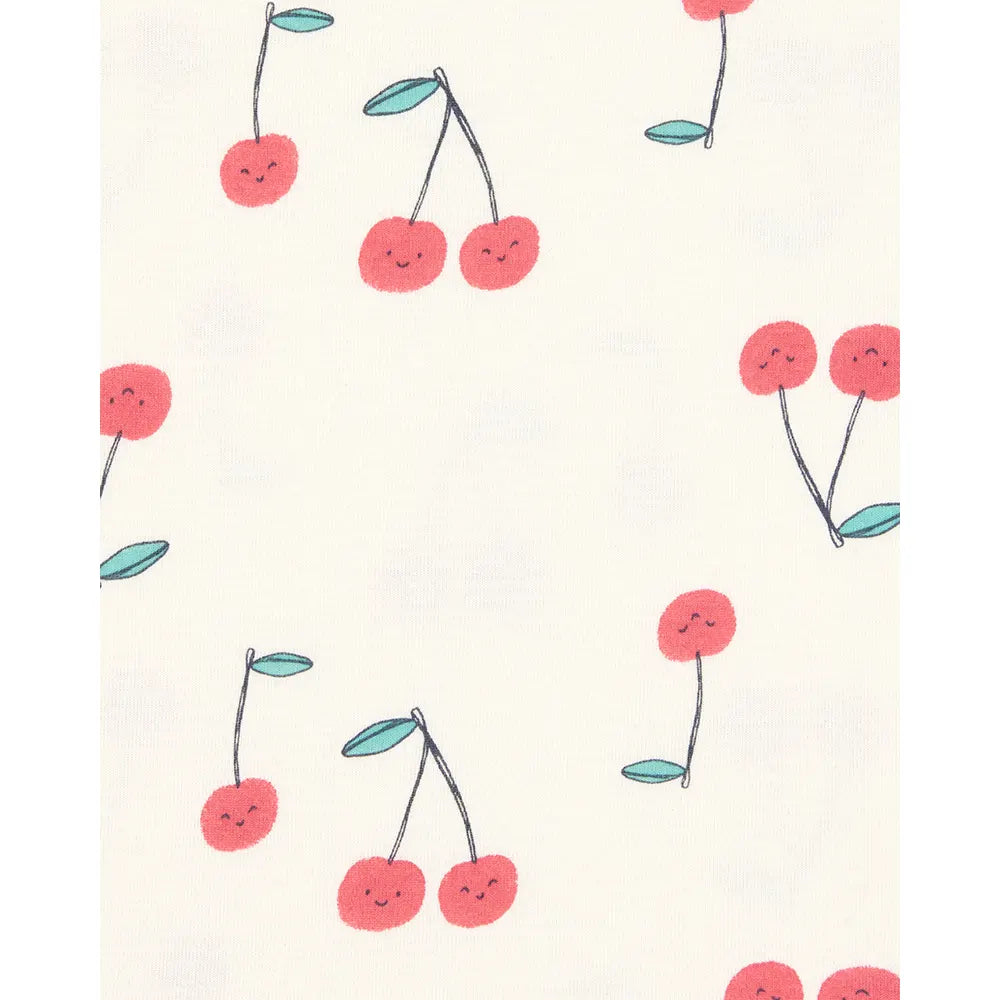 Pyjama 4 Pièces en Coton Fille Carter's - Cerise