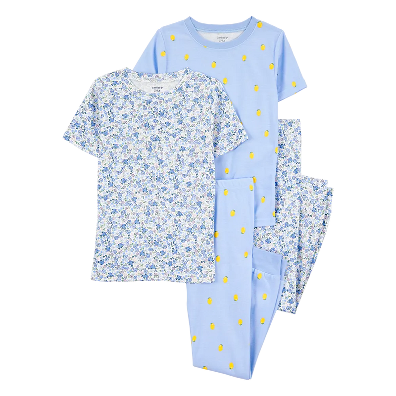 Pyjama 4 Pièces en Coton Fille Carter's - Florale
