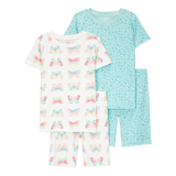 Pyjama 4 pièces papillon fille - 100% Coton