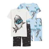 Pyjama 4 pièces requin garçon - 100% Coton