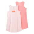 Lot de 2 chemises de nuit rayées fille - Rose