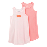 Lot de 2 chemises de nuit rayées fille - Rose