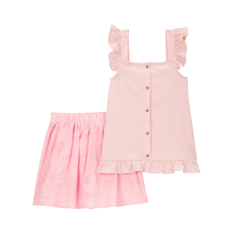 Débardeur & Jupe-short Fille Carter's - Rose