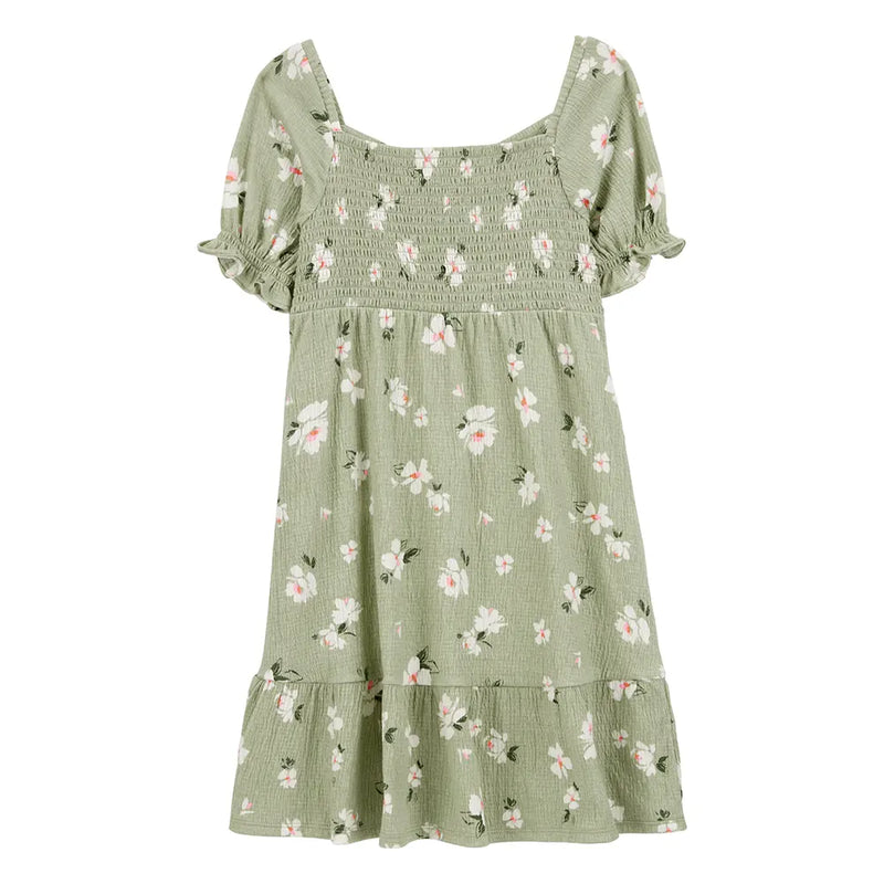Robe Smockée Fille Carter's - Vert Florale