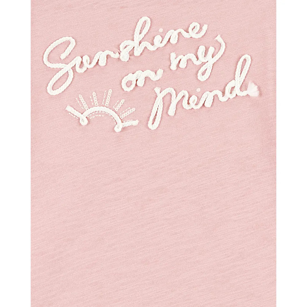 T-shirt Manches Courtes "Sunshine" Fille Carter's - Rose