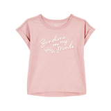 T-shirt manches courtes "Sunshine" fille - Rose