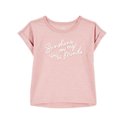 T-shirt manches courtes "Sunshine" fille - Rose