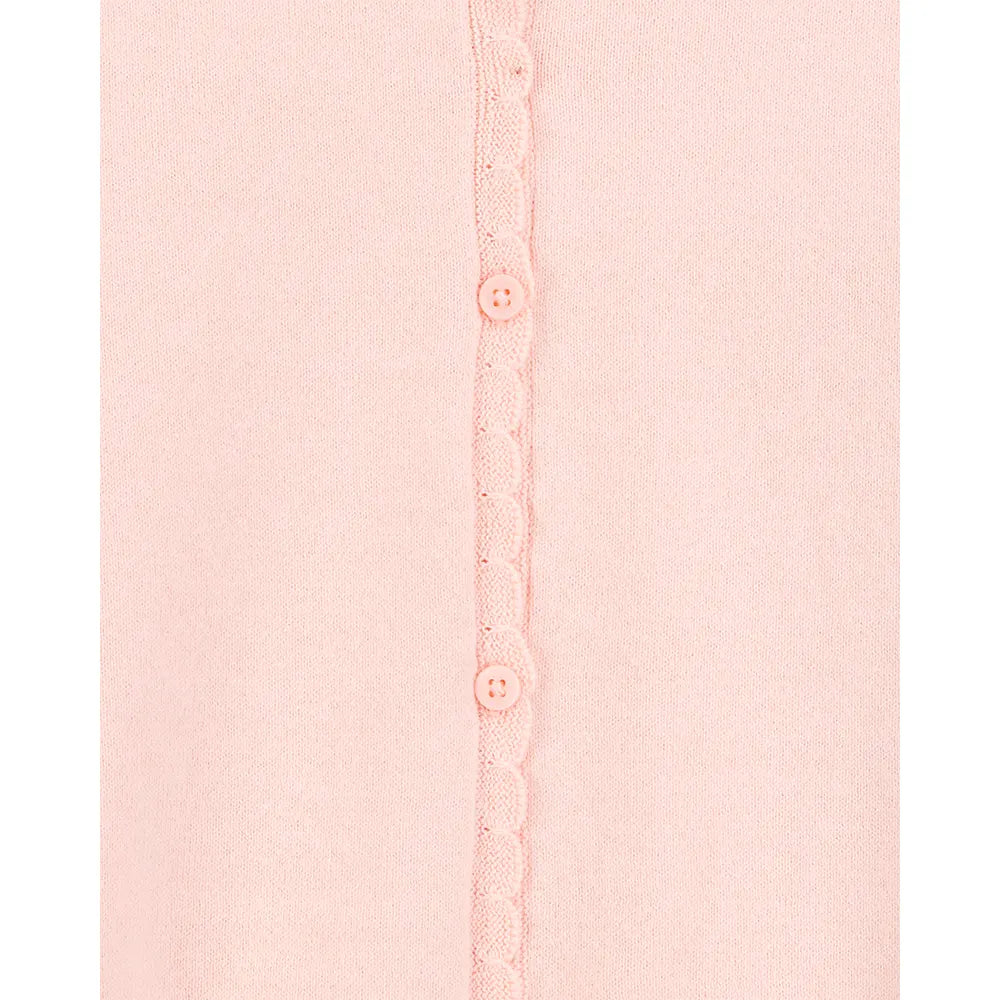 Cardigan con borde festoneado para niña Carter's - Rosa