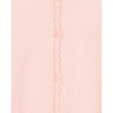 Cardigan con borde festoneado para niña Carter's - Rosa