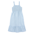 Robe vichy sans manches pour fille - Bleu