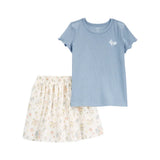 Ensemble 2 pièces t-shirt et jupe-short fille