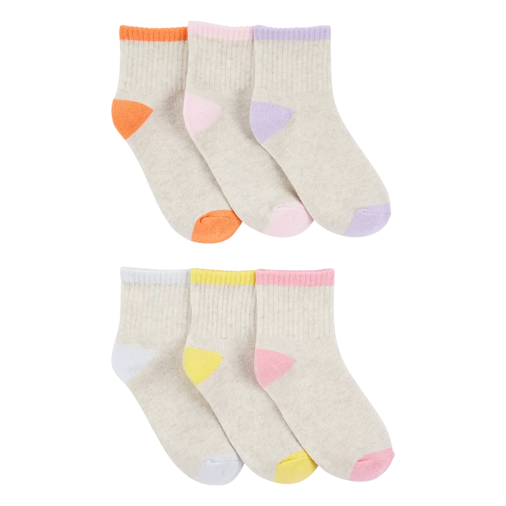 Lot de 6 paires de chaussettes fille (4-14 ans)