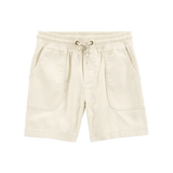 Short en sergé à enfiler pour garçon - Kaki