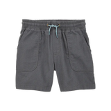 Short en sergé à enfiler pour garçon - Gris