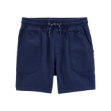 Short en sergé à enfiler pour garçon - Bleu marine