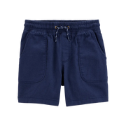 Short en sergé à enfiler pour garçon - Bleu marine