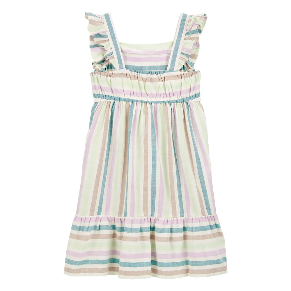 Robe Rayée à Manches Papillon Fille Carter's - Multi